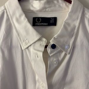 White Fred Perry shirt-Size 10